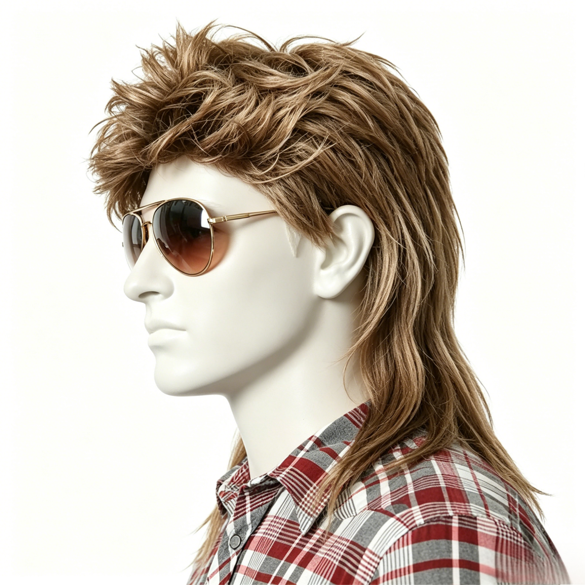 Retro Style Men Mullet Wig Cla - Men Accessories Style avaliação e preço