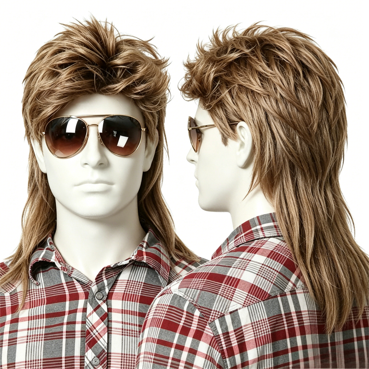 Retro Style Men Mullet Wig Cla - Men Accessories Style avaliação e preço