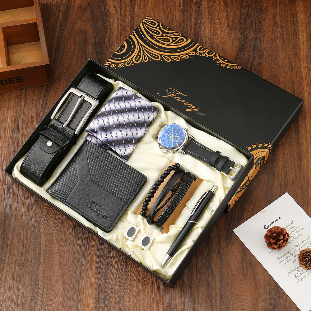 New Men Gift Set with Box Watc - Cufflink Box Set avaliação e preço