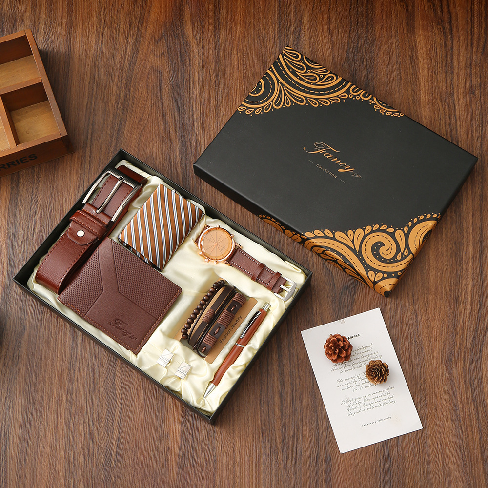 New Men Gift Set with Box Watc - Cufflink Box Set avaliação e preço
