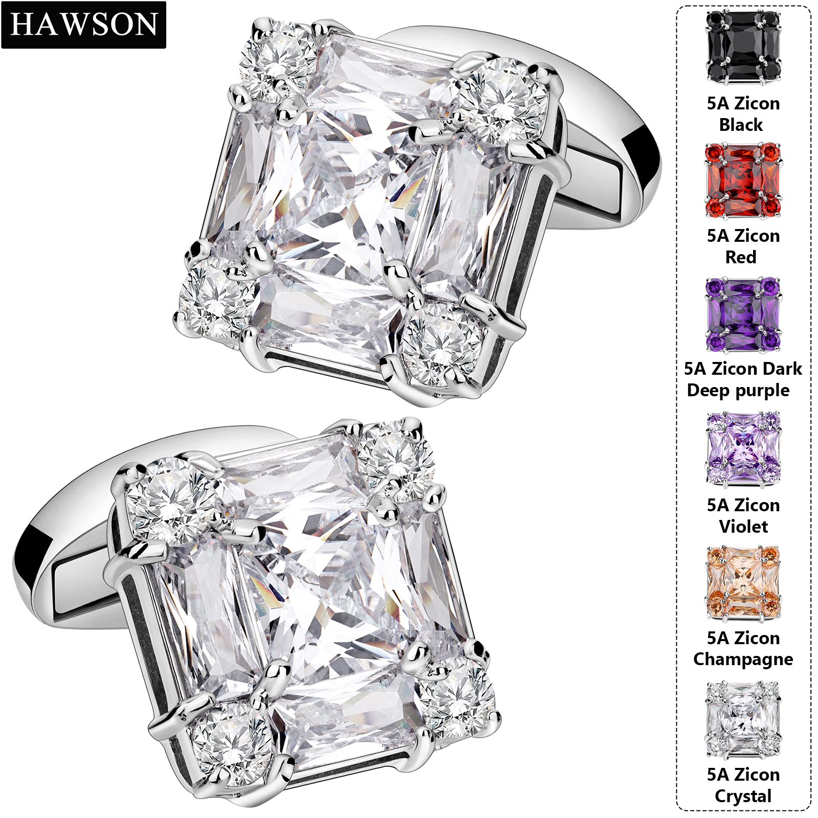 Trendy Cutting Zircon Cufflink - Men'S Accessories Best avaliação e preço