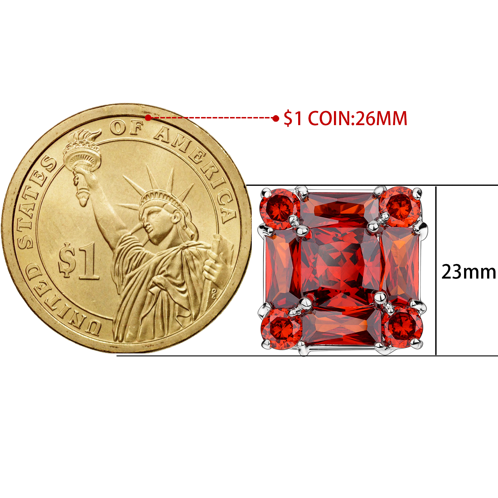 Trendy Cutting Zircon Cufflink - Men'S Accessories Best avaliação e preço