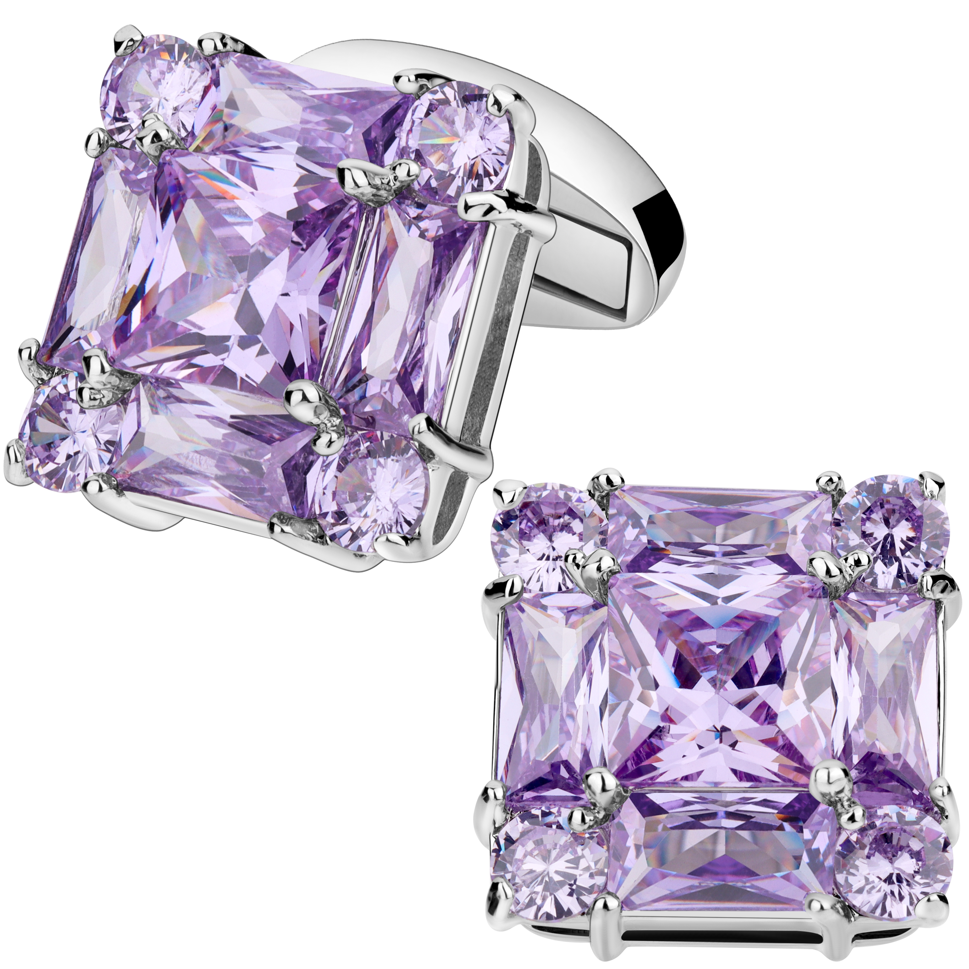 Trendy Cutting Zircon Cufflink - Men'S Accessories Best avaliação e preço