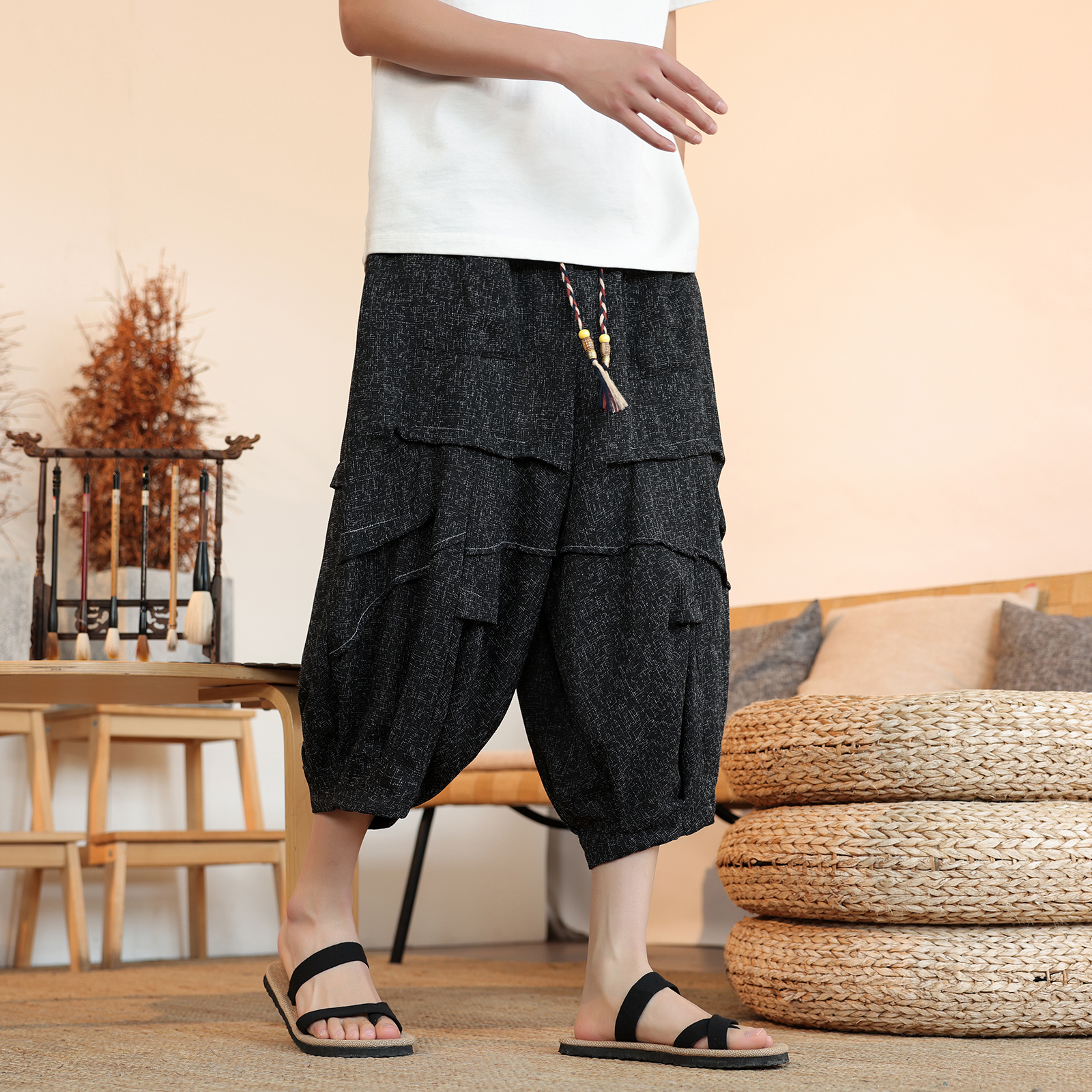 Summer Lantern Pants Men Japan - Men'S Kimono Accessories avaliação e preço
