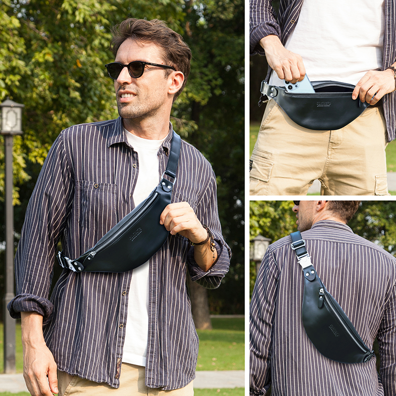 CONTACT'S Men Waist Packs Genu - Men Accessories For Travel avaliação e preço