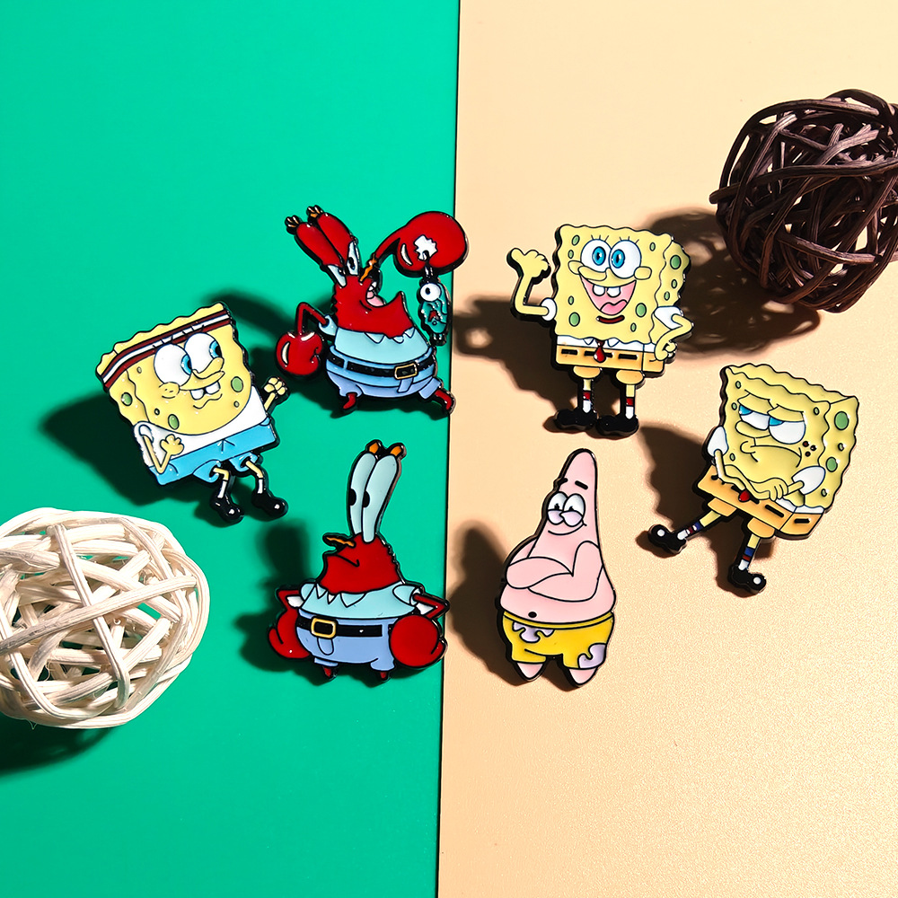 6 Pcs SpongeBob SquarePants An - Lapel Pin Enamel avaliação e preço
