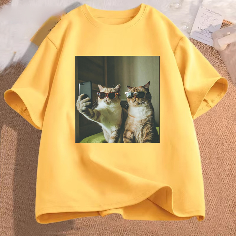 Cat Meme Funny Graphic T-Shirt - Men Accessories Aesthetic avaliação e preço