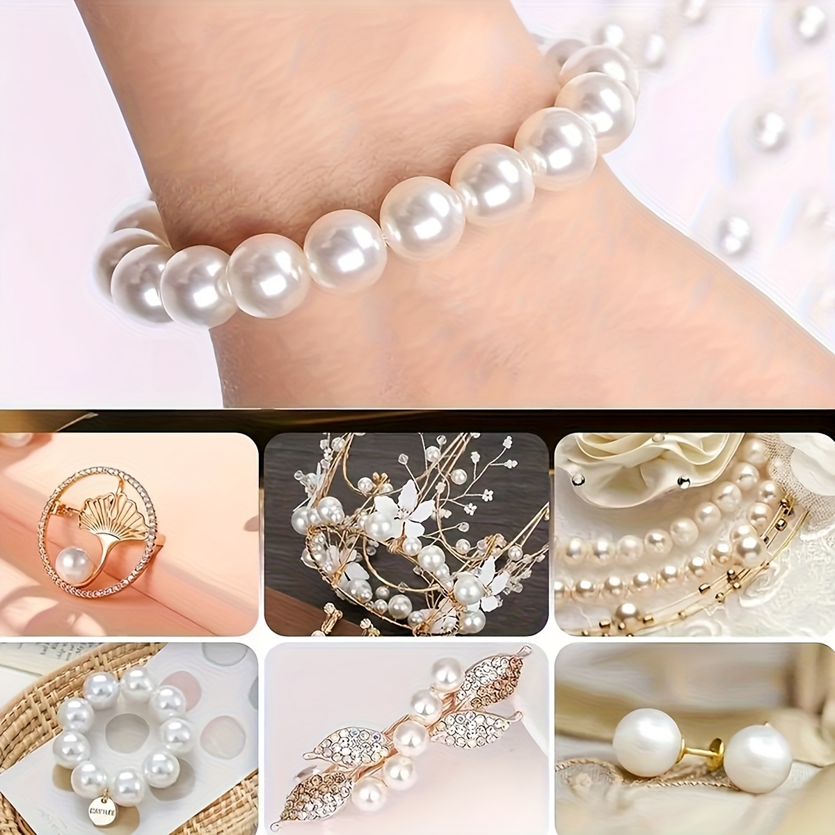 1388pcs 4/6/8/10mm  Black, whi - Men Accessories Necklace avaliação e preço