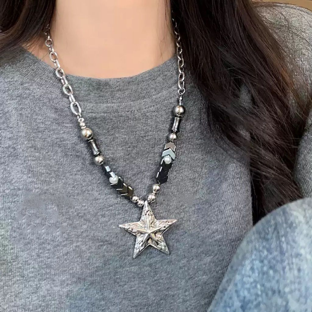 Gothic Star Pendant Necklace,  - Men Accessories Aesthetic avaliação e preço