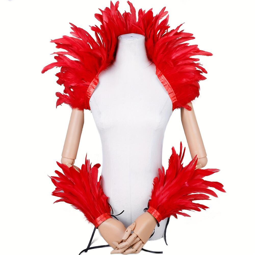 Elegant Red Feathers Women's S - Mens Accessories Style avaliação e preço