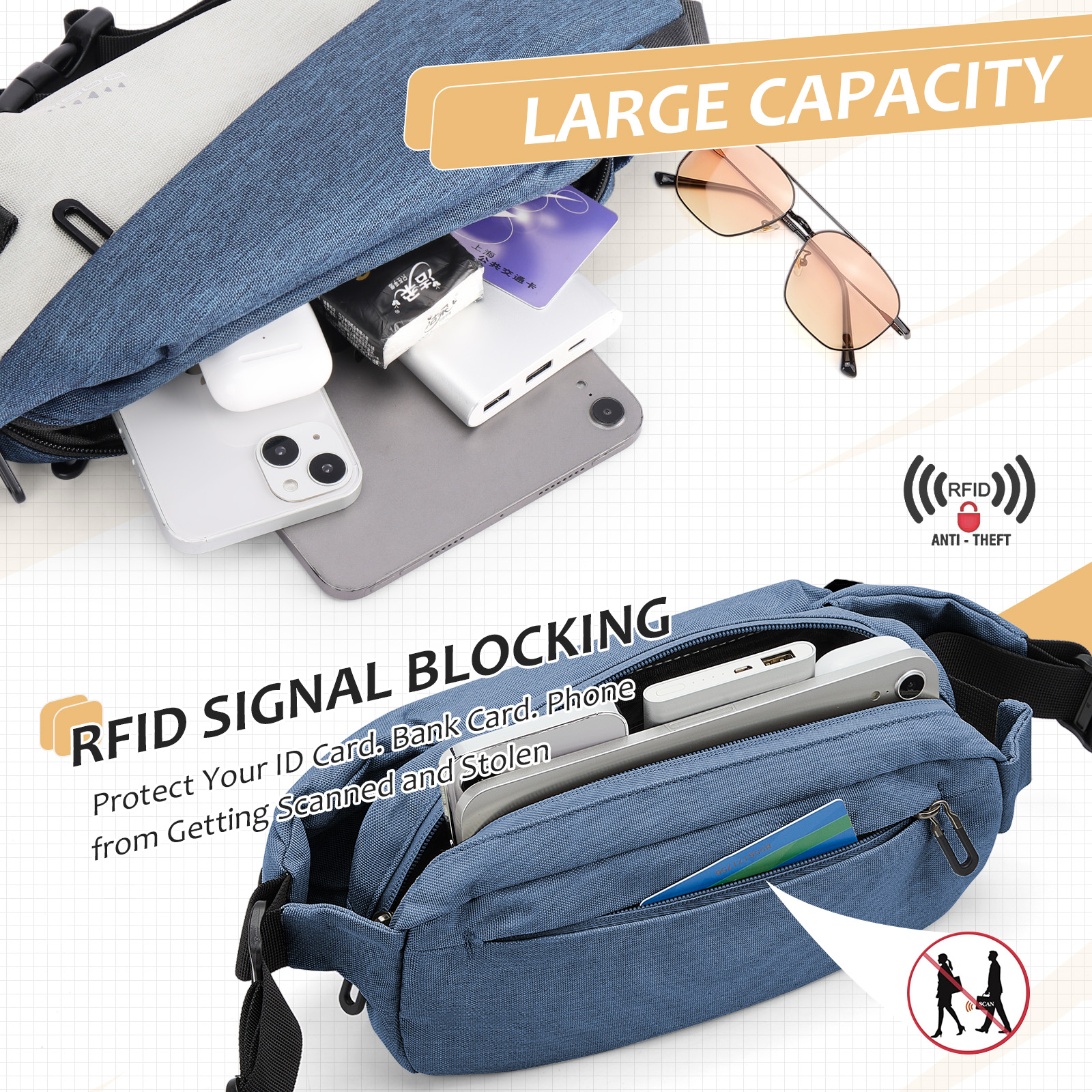 Fashionable Trendy Crossbody B - Men Accessories For Travel avaliação e preço