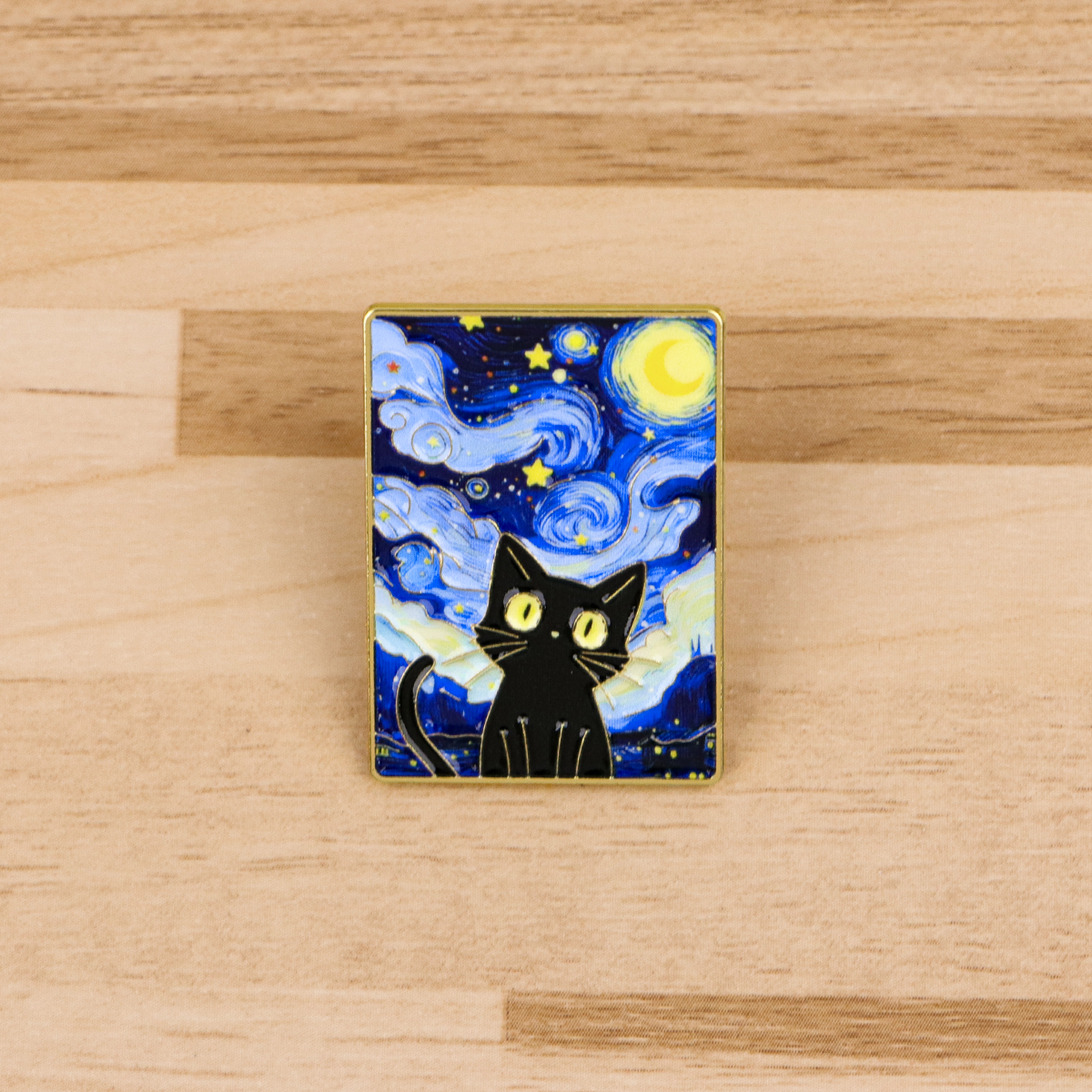 Starry Night by Van Gogh Blank - Lapel Pin Enamel avaliação e preço