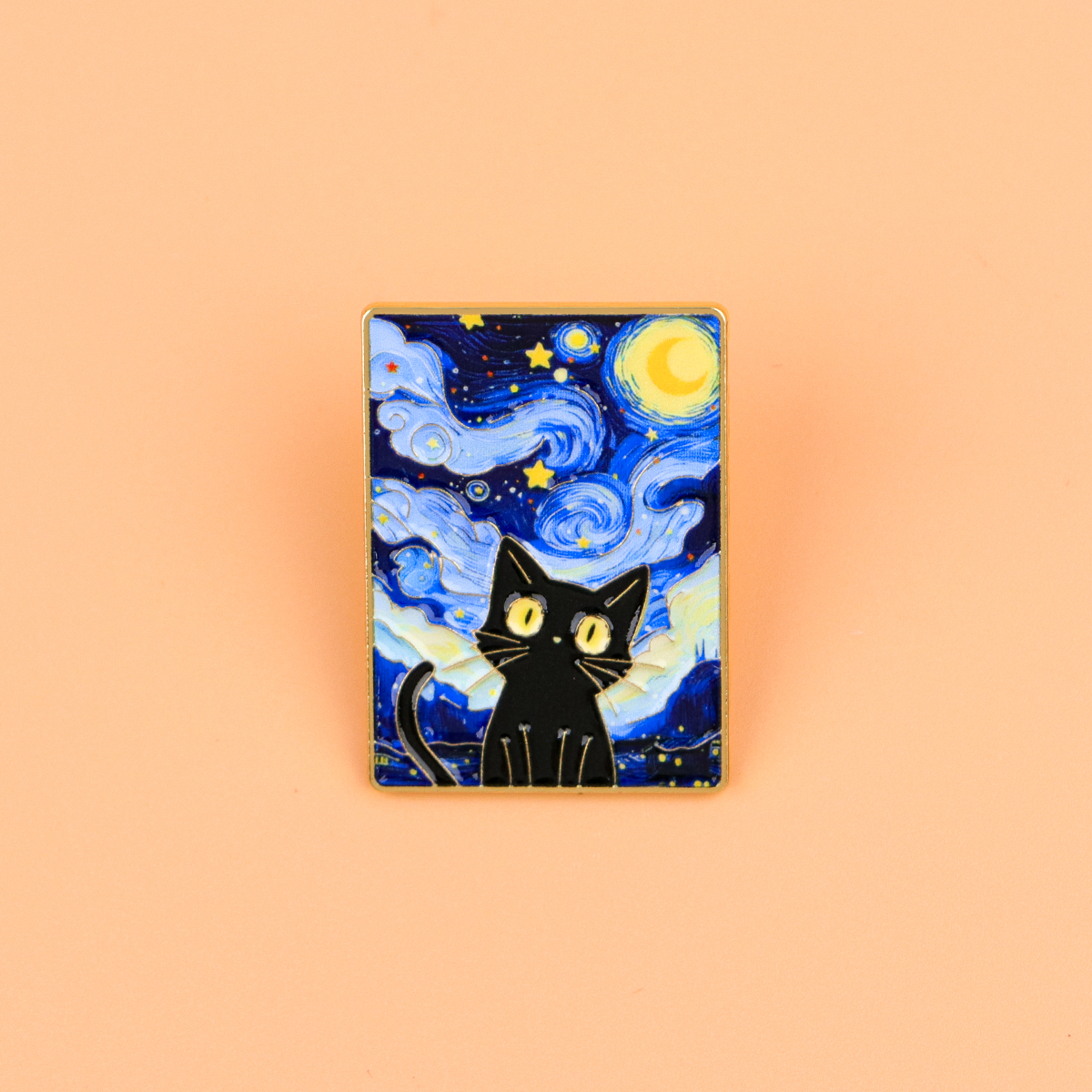 Starry Night by Van Gogh Blank - Lapel Pin Enamel avaliação e preço