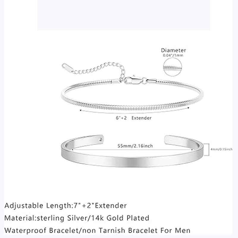Stackable Bracelets for Men, 9 - Cufflink Box Set avaliação e preço