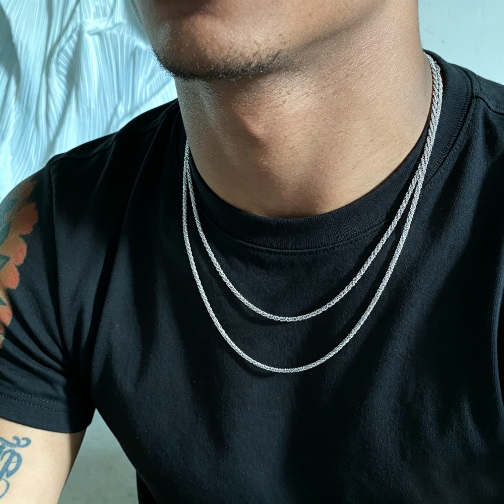 2.5mm Simple Singapore Chain N - Men Accessories Singapore avaliação e preço
