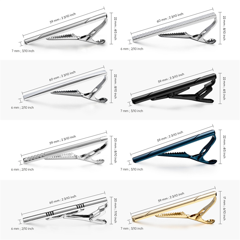 7/8/10 PCS Tie Clip Set With G - Cufflink Box Set avaliação e preço