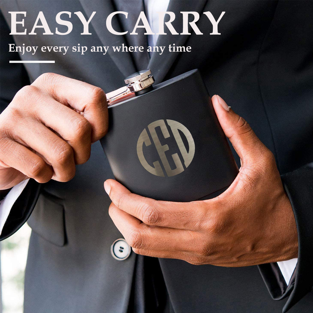 Custom Engraved Flask for Men  - Flask Stainless Steel avaliação e preço