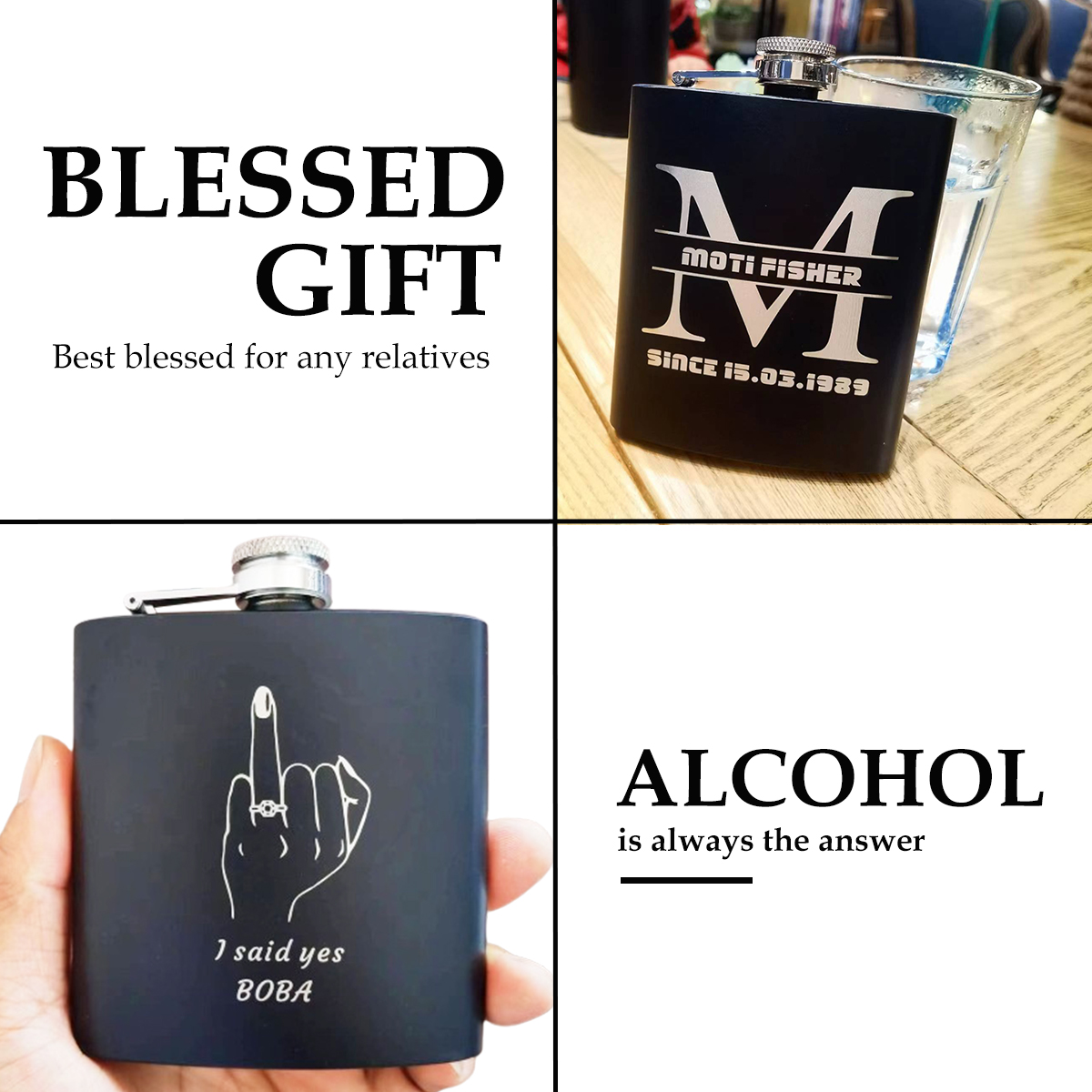 Custom Engraved Flask for Men  - Flask Stainless Steel avaliação e preço