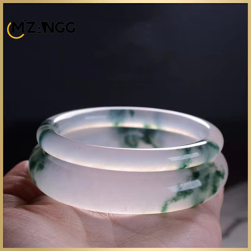 Natural Green Jadeite Bangle J - Men Accessories Style avaliação e preço