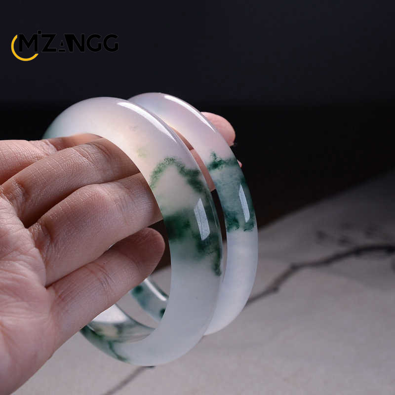 Natural Green Jadeite Bangle J - Men Accessories Style avaliação e preço