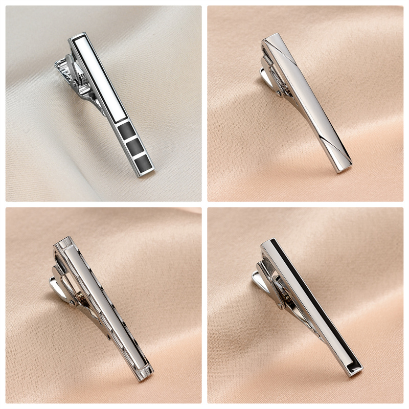 8 PCS Short Tie Clips Set With - Cufflink Box Set avaliação e preço