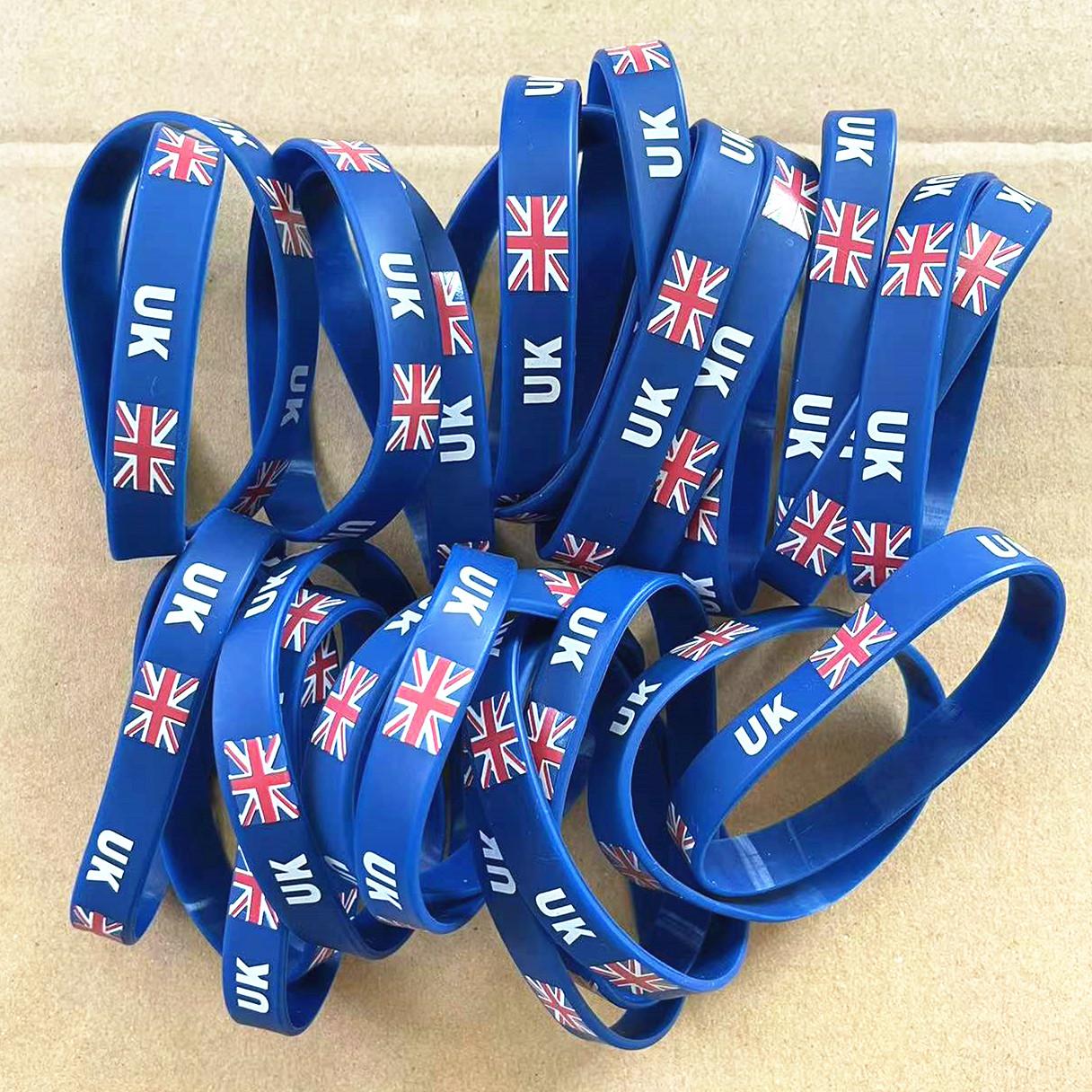 2pcs UK Britain Flag Wristband - Men'S Accessories Uk avaliação e preço