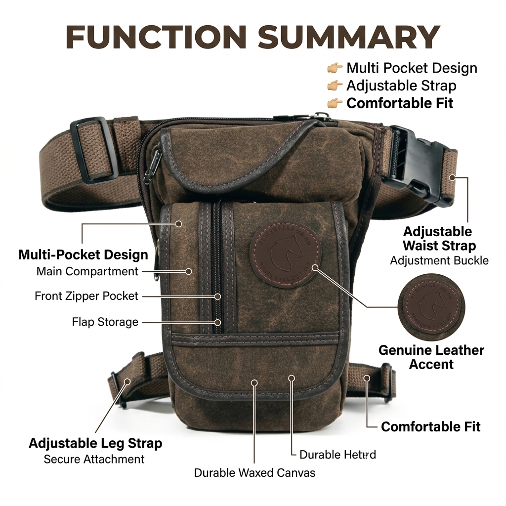 Motorcycle Drop Leg Bag Men Ca - Men Accessories For Travel avaliação e preço