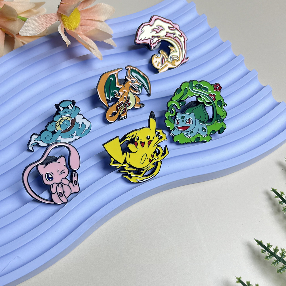 6pcs Anime Pins Set Pokemon En - Lapel Pin Enamel avaliação e preço